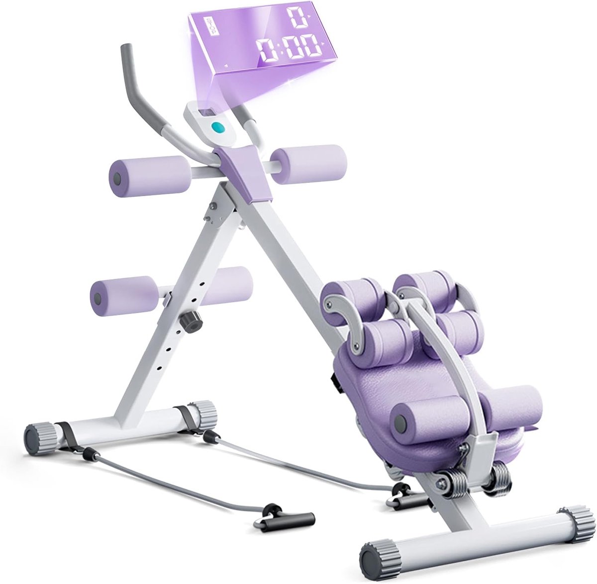 Buikspiertrainer 4-in-1 - Thuis Fitnessapparaat - Kracht en Core Training - Verstelbare Rugrol - 118 x 40 x 60 cm