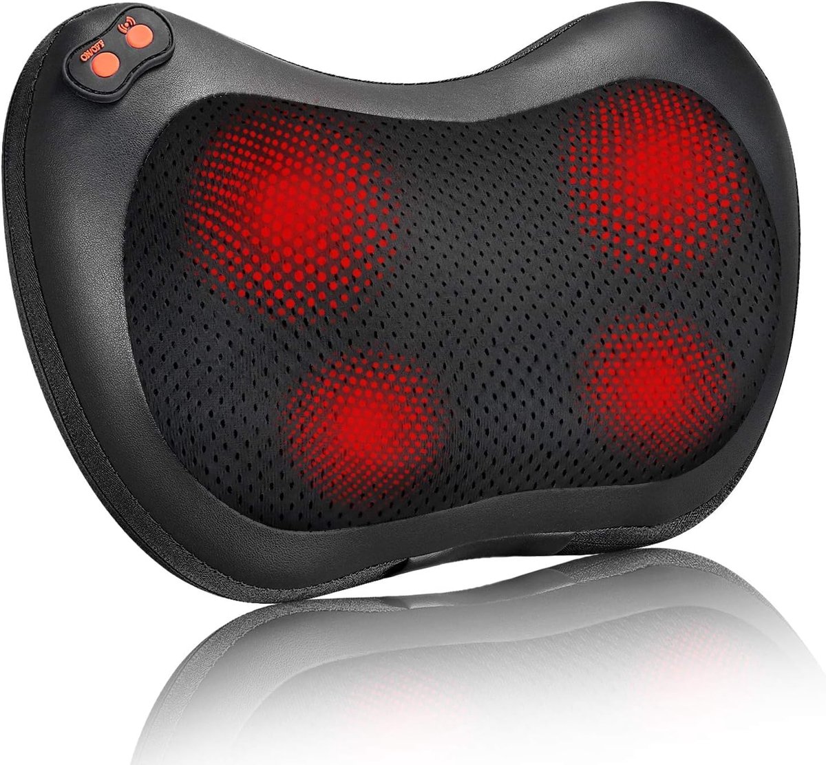 Rugmassager, Shiatsu nekmassager met warmte, elektrische rugmassager voor schouders, rug, benen, diepe weefselmassage met knedende massage om spieren te verlichten, massagekussen voor moeders/vaders/vrouwen/mannen-Belle's product