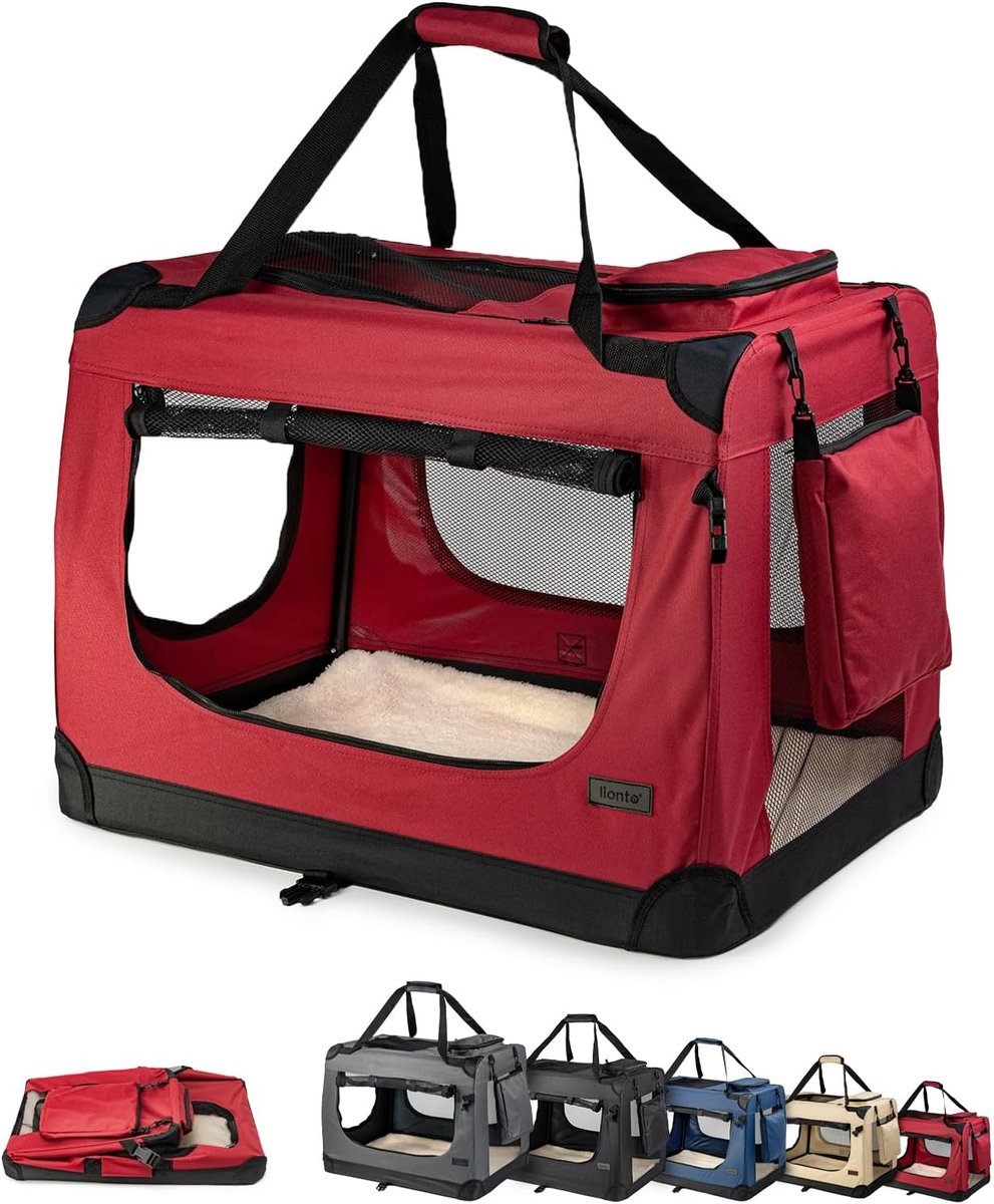Opvouwbare Hondentransportbox Reizen en Auto – Stevige Honden Draagbox voor Middelgrote tot Grote Honden