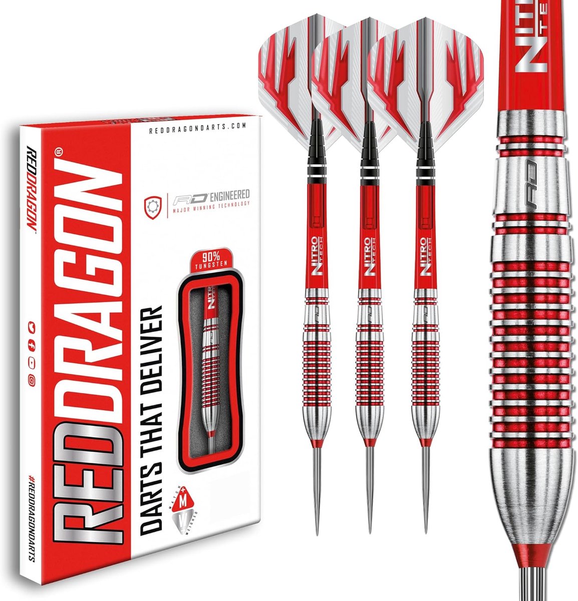 Tungsten Steeltip Dartpijlen Set (20g tot 28g) - Professioneel Inclusief Flights en Shafts