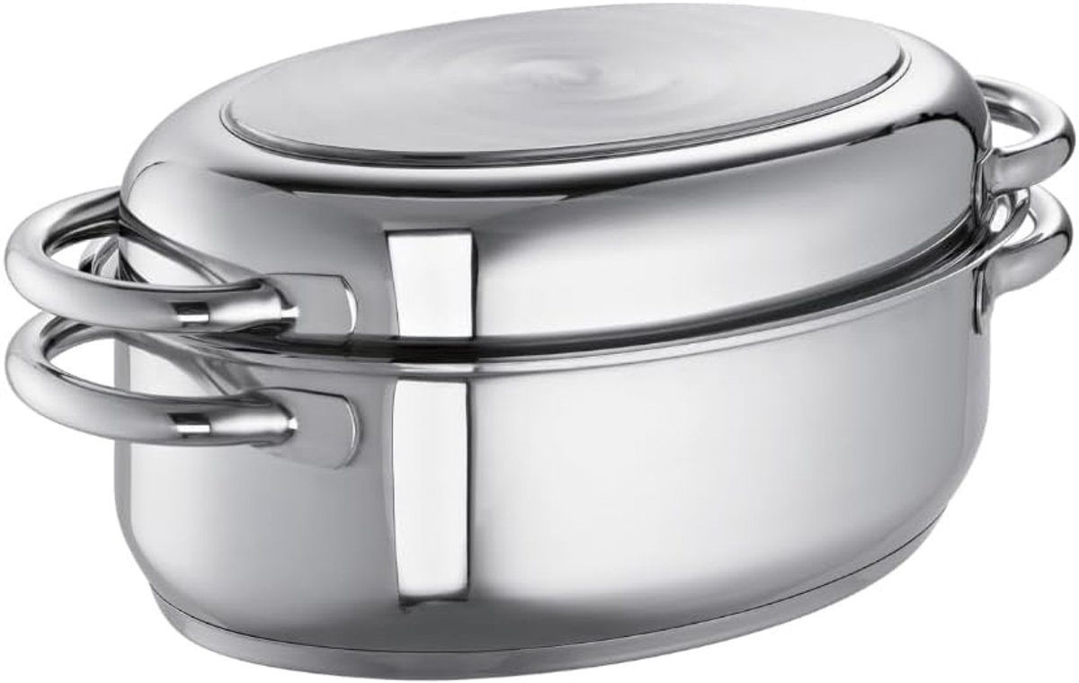 Grote RVS Braadpan 30 cm 4,5 Liter Multifunctioneel Kookgerei