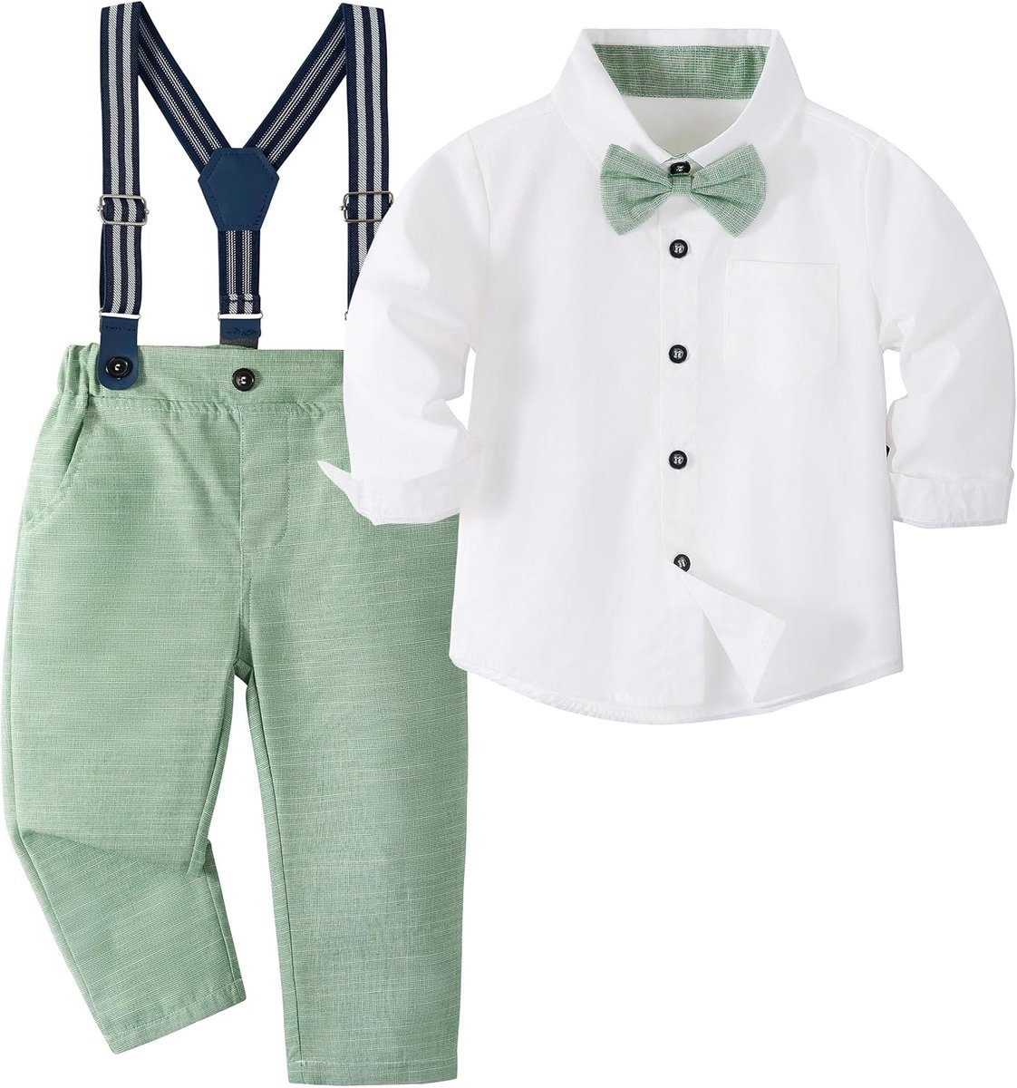 Babypakje voor Jongens: Set met Bretels en Vlinderdas