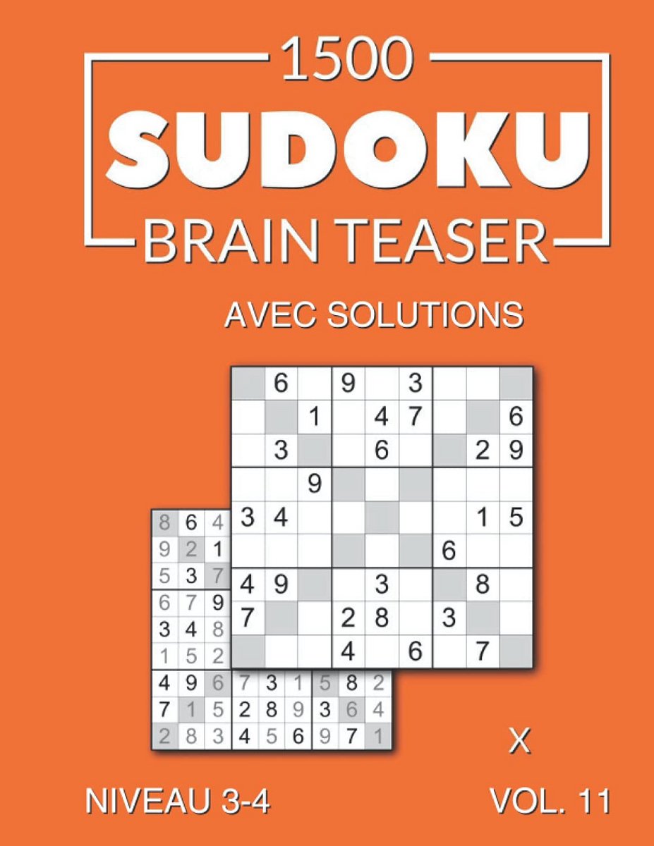 Sudoku Puzzelboek - Hersenkrakers - Mentale Training - 1500 Puzzels - Groot Formaat
