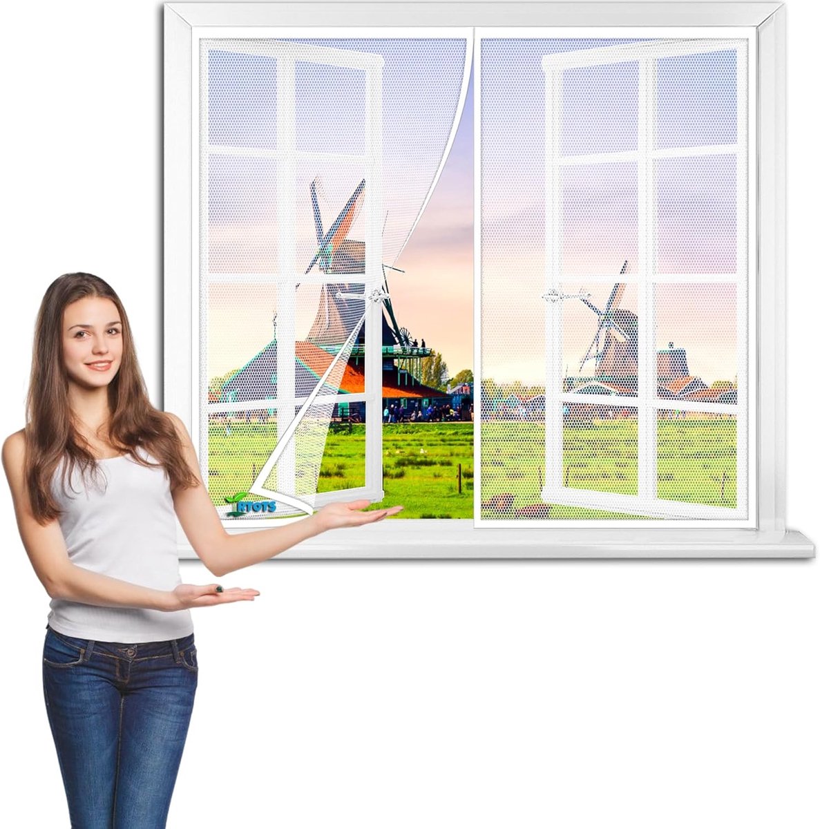 Universele Hor voor Deur 155x80 cm - Eenvoudige Montage met Klittenband en Volledig Frame