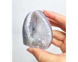 ThaleiaDesign - Amethist met agaat freeform op standvlak - Edelstenen en Mineralen - Kristallen - Spiritualiteit - Woondecoratie - interieur - cadeau - amethist - crystals - gemstones