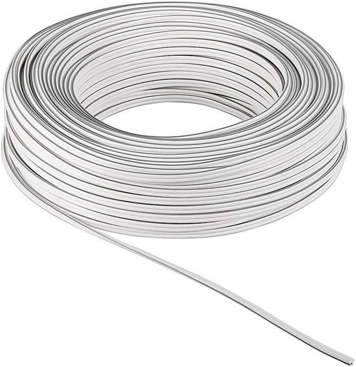 Luidsprekerkabel - Audiokabel Subwoofer - Hoge Geluidskwaliteit - 2 x 4 mm² Doorsnede - 10 Meter - Wit