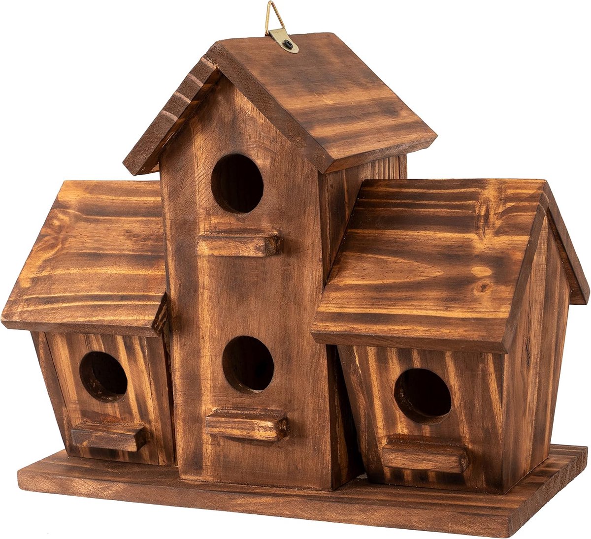 Houten Vogelhuisje voor 4 Vogelfamilies - Geschikt voor Tuin en Buiten