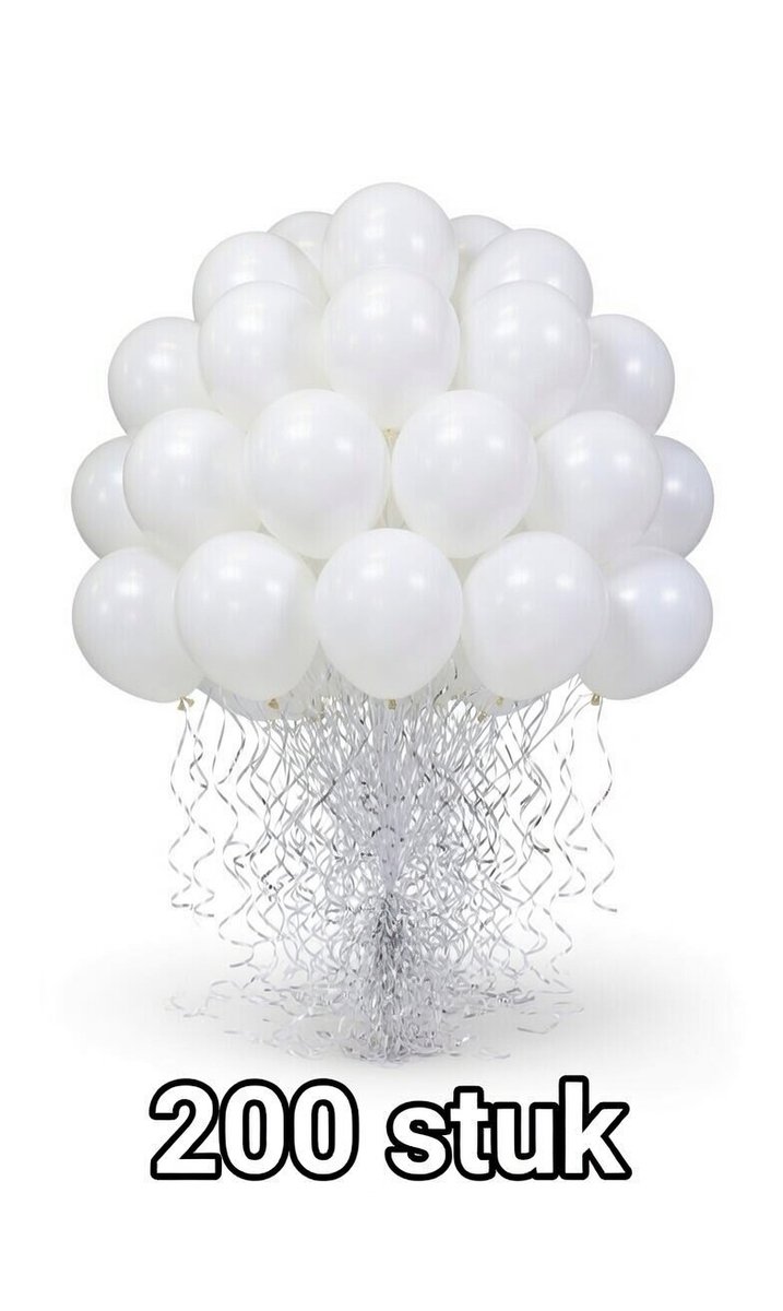 Witte Latex Ballonnen – 200 Stuks – 12 Inch – Knoopballonnen – Geschikt voor Helium & Lucht