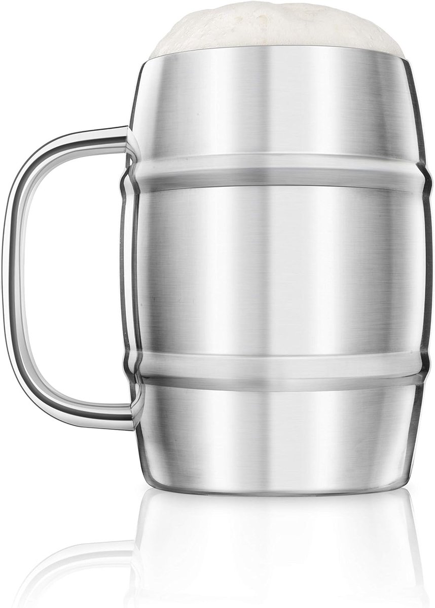 RVS Dubbelwandige Bierkegel 1 Liter - Isolerende Koeler voor Bier en Drank