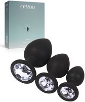 OHYES 3-Delige Siliconen Buttplug Set – Anal Butt Plug – Seks Toys voor Mannen & Vrouwen – Anale Seksspeeltjes - Buttplugs Anaal Speeltje met Diamanten