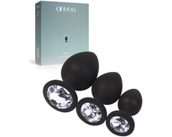 OHYES 3-Delige Siliconen Buttplug Set – Anal Butt Plug – Seks Toys voor Mannen & Vrouwen – Anale Seksspeeltjes - Buttplugs Anaal Speeltje met Diamanten