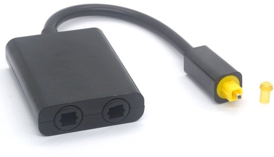 Digitale Optische Toslink Audio Splitter 1 In 2 Uit voor CD DVD Spelers | Glasvezel Audiokabel Schakelaar Zwart — afbeelding 2