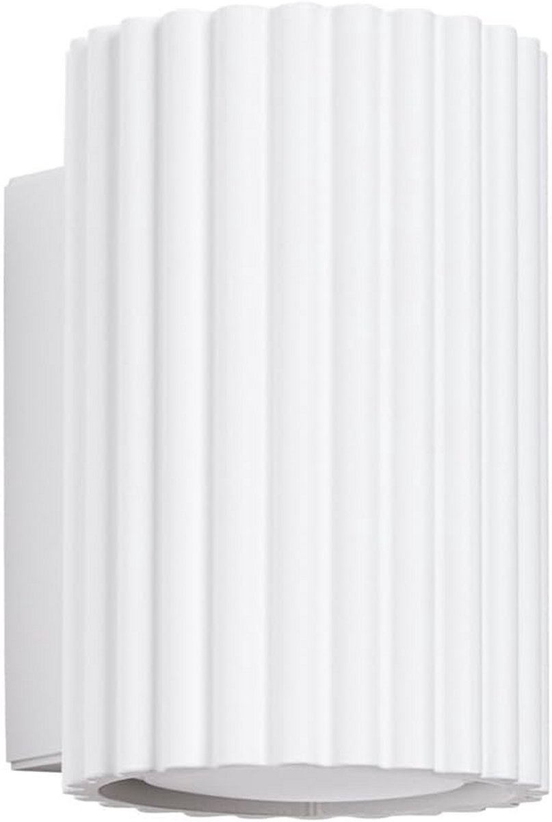 Aluminium Plafond- en Wandlamp met 1 Kap in Karbon Wit