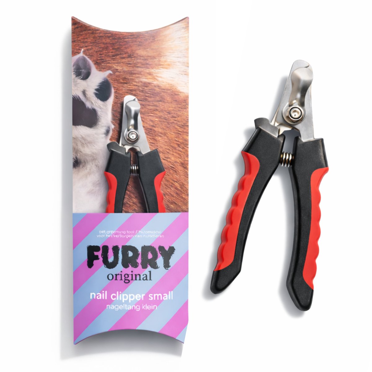 Furry Original® Kleine Nagel knipper - Voor Honden, Katten & Konijn - Nagelschaar met Comfortabel Handvat - Nauwkeurige Nageltang Hond - Verzorging