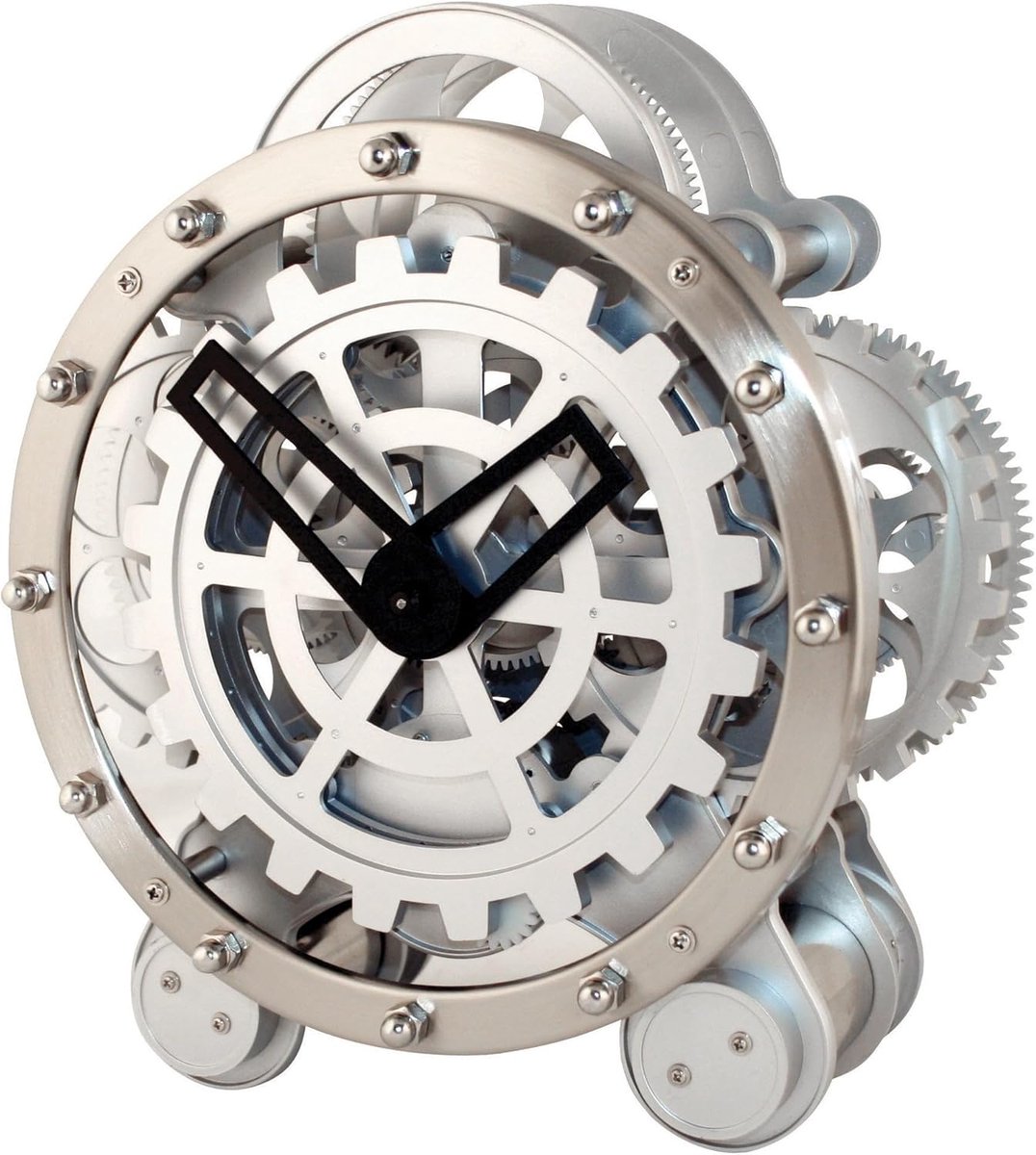 Gear Klok - Mechanisch uurwerk - Bureau decoratie - Uniek tandwiel design - 14.7 x 10.2 x 26.7 cm
