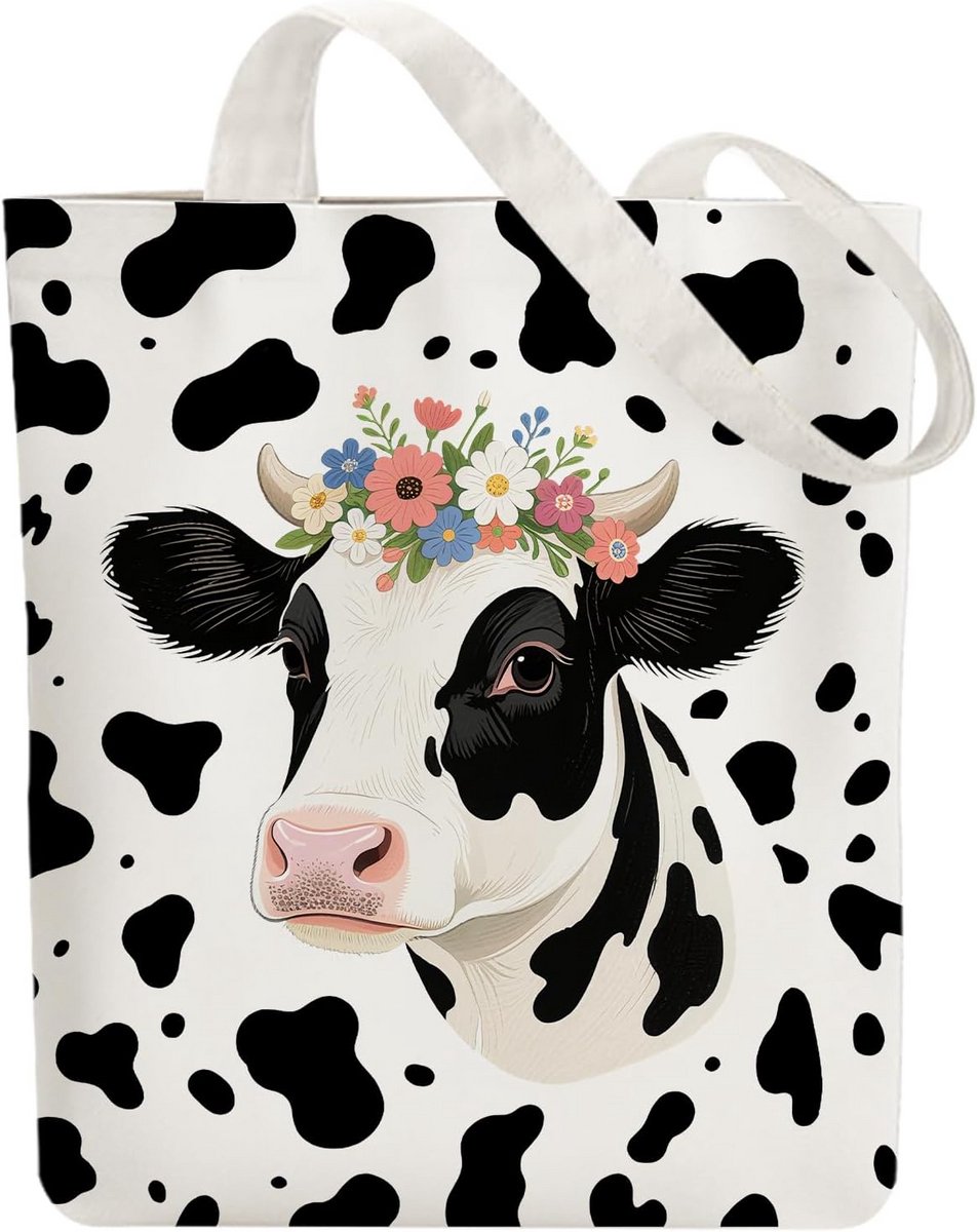 Heren en Dames Canvas Tote Bag Herbruikbare Katoenen Schoudertas met Rits