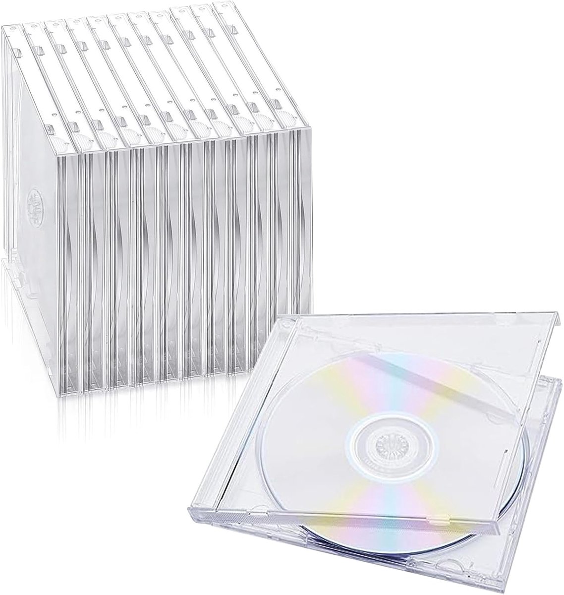 12 Transparante CD/DVD Hoezen voor Standaard Archivering en Bescherming