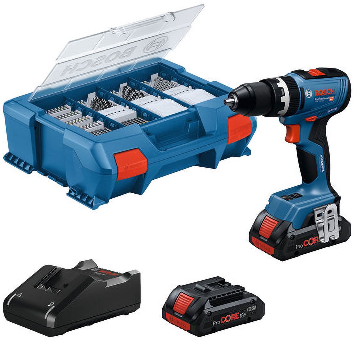 Bosch GSB 18V-65 accu-slagboormachine 18 V 65 Nm ( 06019N3307 ) + 2x accu 4,0 Ah + oplader + L-Case – foto 6