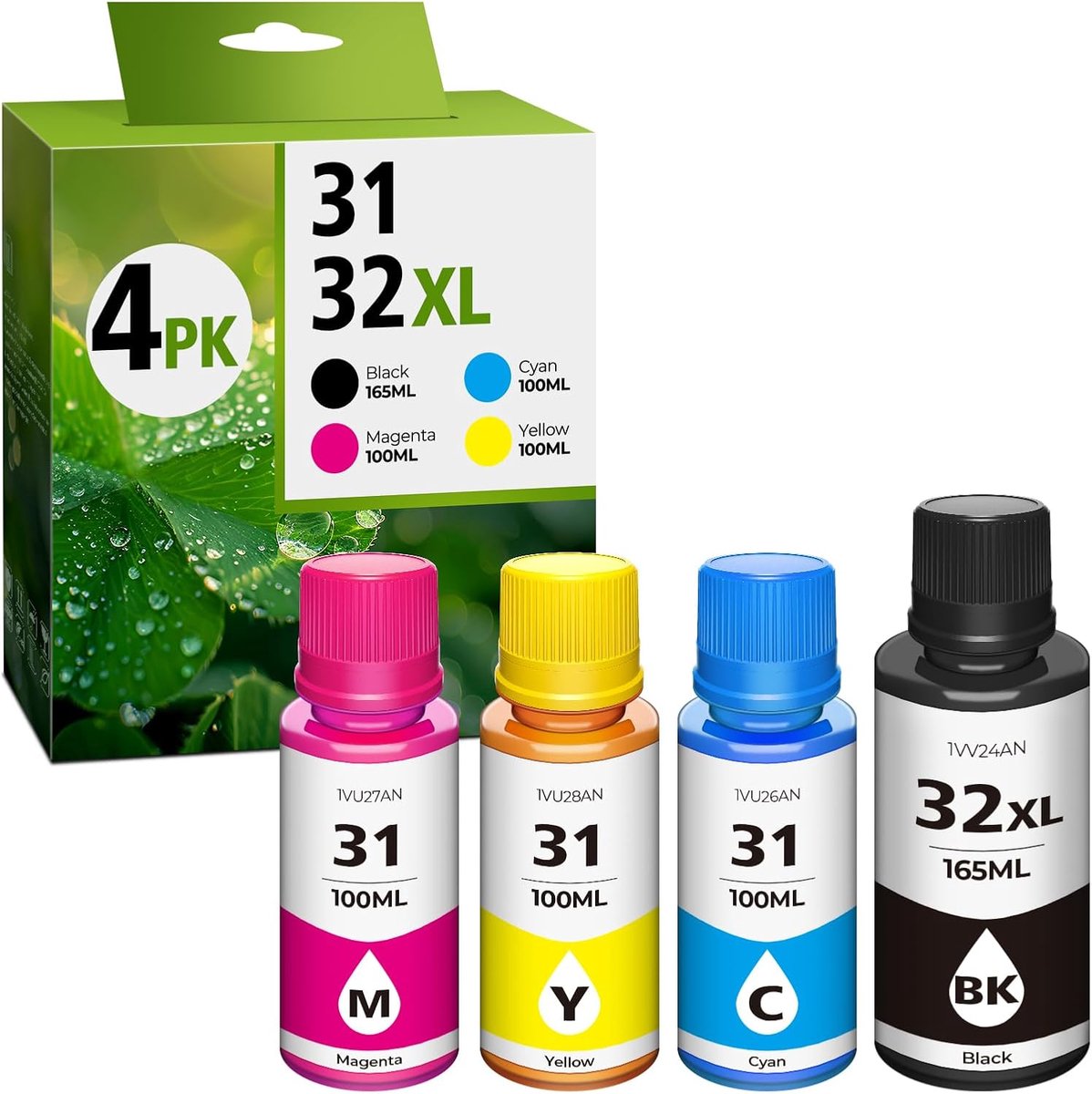 Navulinkt Flessenset voor Smart Tank Printers, 4-Pack