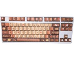 Sweet Cafe Keycaps - Keycaps voor Gaming Toetsenbord - SA Profiel - PBT - Doubleshot - 161 Keys