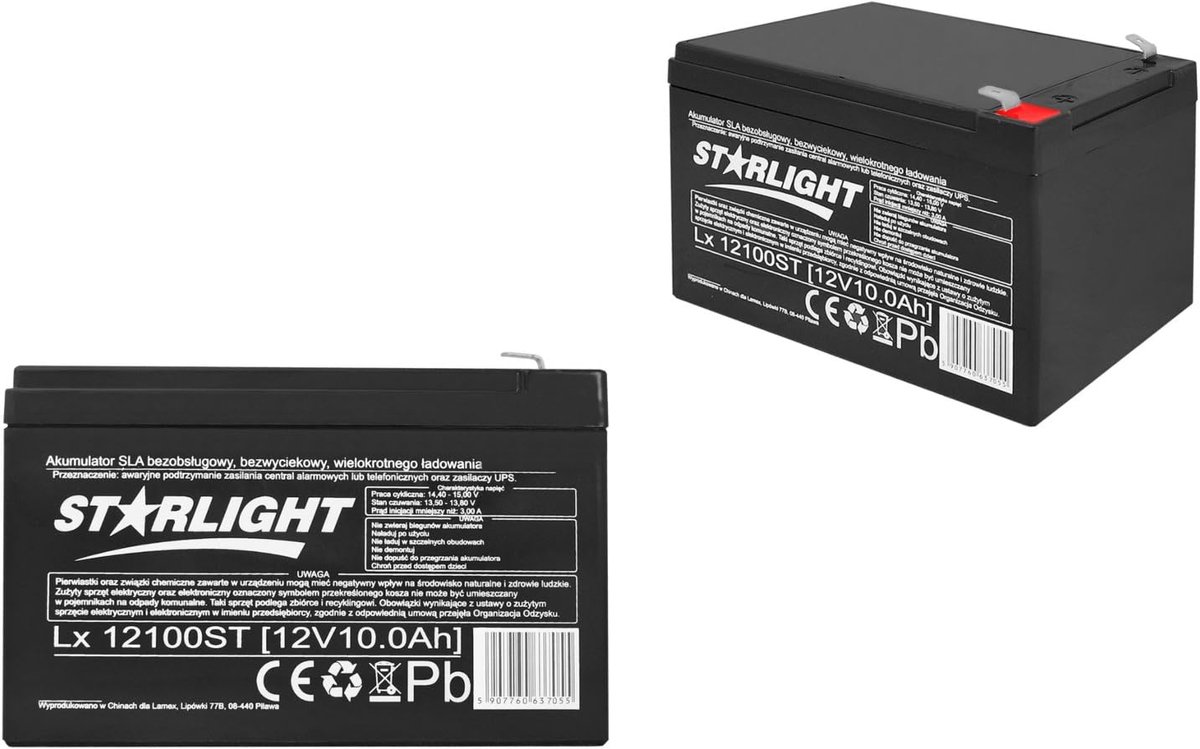 AGM Gel Accu - Oplaadbare Batterij - Beveiliging en Alarm - Loodzuur VRLA AGM