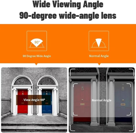 Digitale Deurbel Camera met PIR Bewegingssensor en Nachtzicht - Deurspion met 2.8 Inch LCD Scherm — afbeelding 4