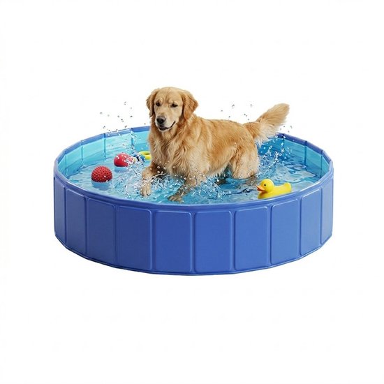 Zwembad Voor Honden Opvouwbaar Afvoer Yaheetech Hundepool Für Hunde, Swimmingpool 100/120/140/160 X 30 Cm Draagbaar Tuinbad Voor Honden