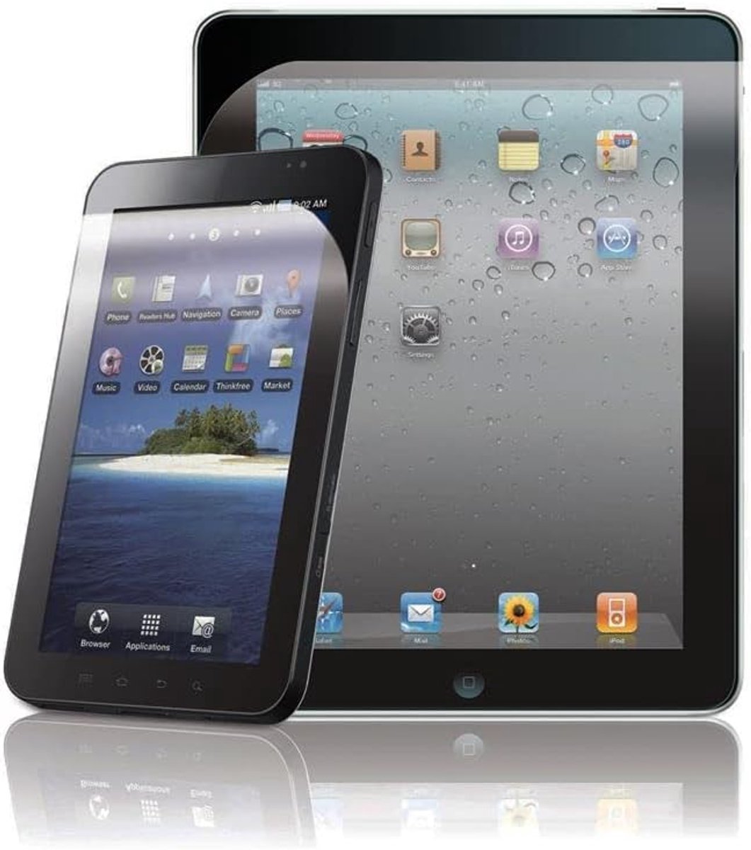 2 Verpakkingschermbeschermers voor 7-12 inch Tablets - Universeel & Krasbestendig