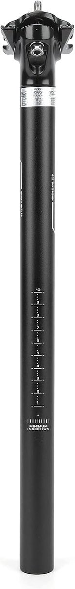 Fiets Zadelpen - Zadelbuis - Fietsen Onderhoud - Lichtgewicht Aluminium - 30.9x400mm - Zwart