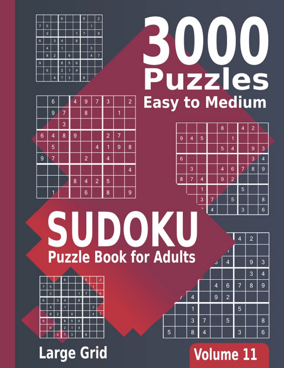 Sudoku Puzzelboek - Hersenkrakers - Mentale Training - 3000 Puzzels - 21x28 cm