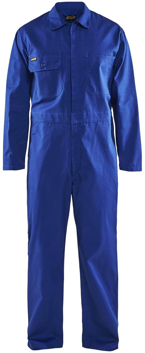 Duurzame Werkjas Heren Kort Model Stevig Katoen Polyester Blauw