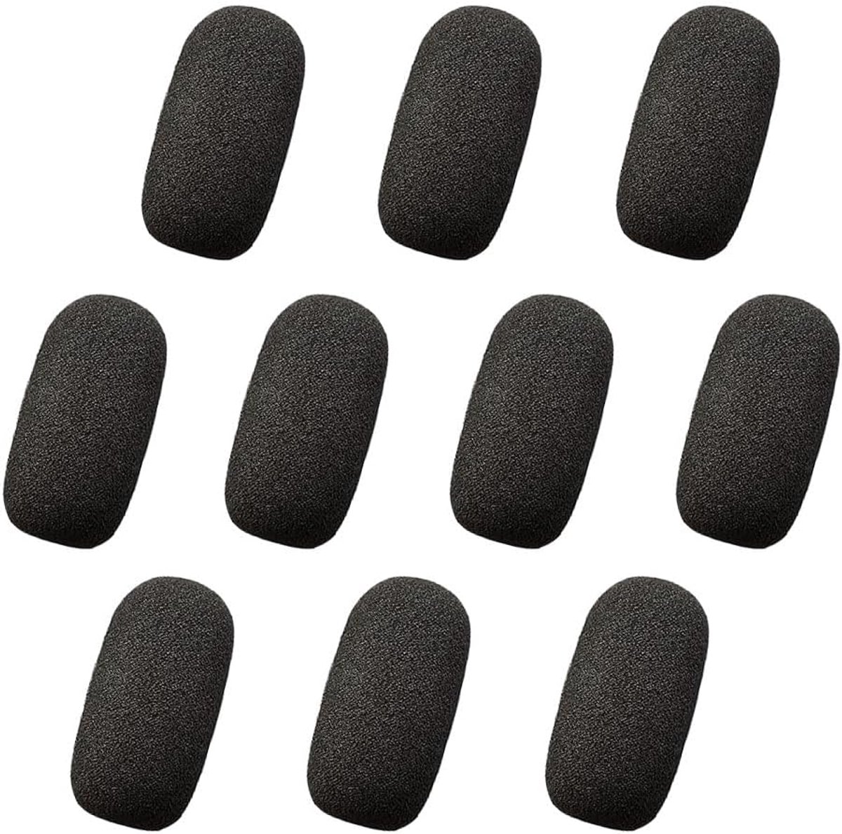 Microfoon Hoesjes - Spons Covers - Geluid Verbeteren - Universeel Pasvorm - Maat L - Zwart
