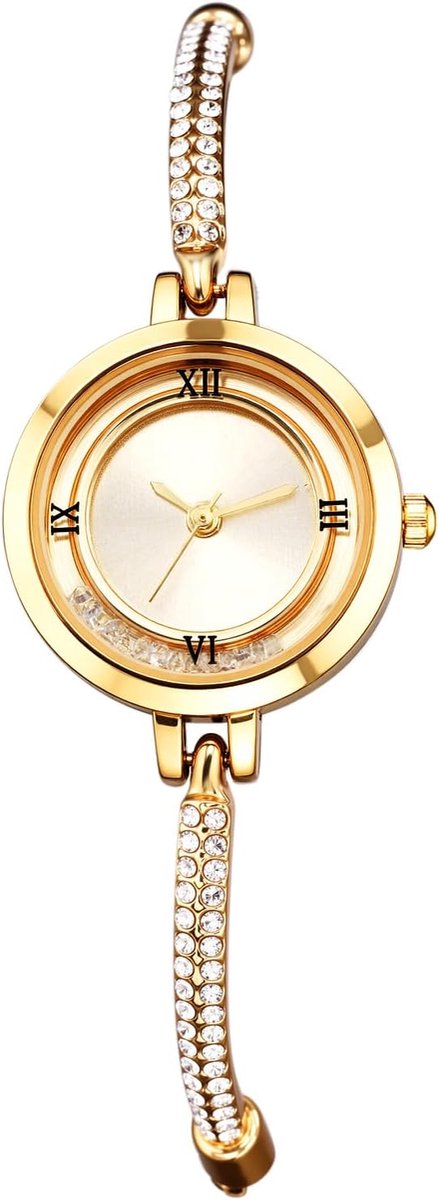 Dameshorloge - Armband horloge - Dagelijks gebruik - Romeinse cijfers - 25 cm verstelbaar - Zilverkleurig