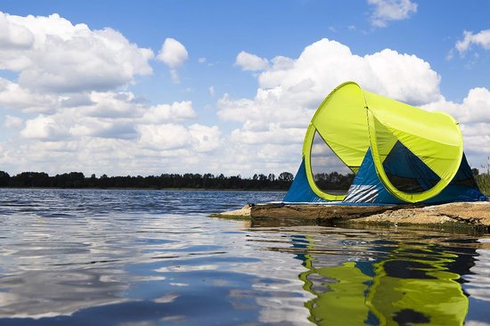 Stratus Strandschelptent - 195 x 100 x 85 cm - Polyester - UV-bescherming - Glasvezelstangen - Pop-up-functie - Waterdichte bodem - Draagtas van Stratus — afbeelding 2