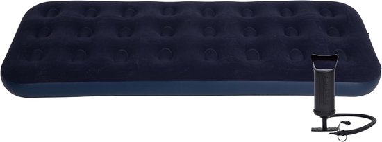 Luchtbed Eenpersoons met Handpomp - Comfortabel Opblaasbaar Matras voor Kamperen en Logeren (Blauw) — afbeelding 5