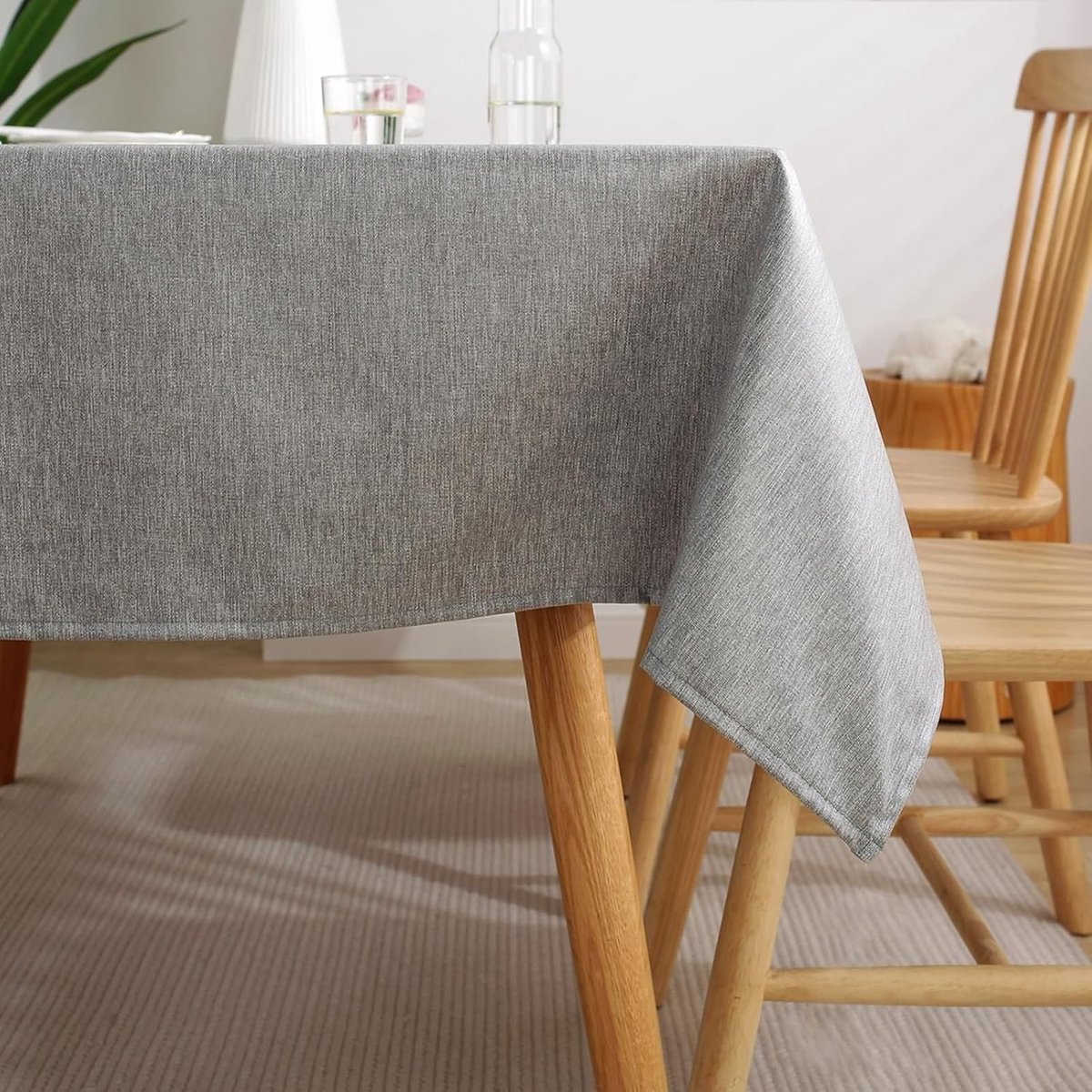 Tafelkleed Rechthoekig Beige voor Eetkamer en Woonkamer Decoratie 91x137 cm