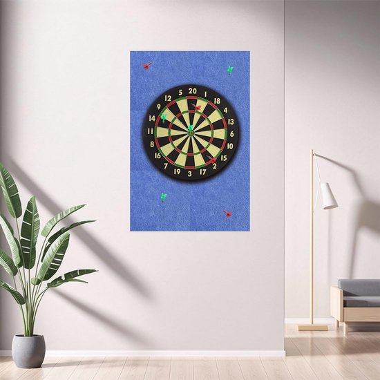 Dartbord Achterwand Set - 6x Vilt Pijltjesbord Bescherming Zelfklevend van Merkloos — afbeelding 5
