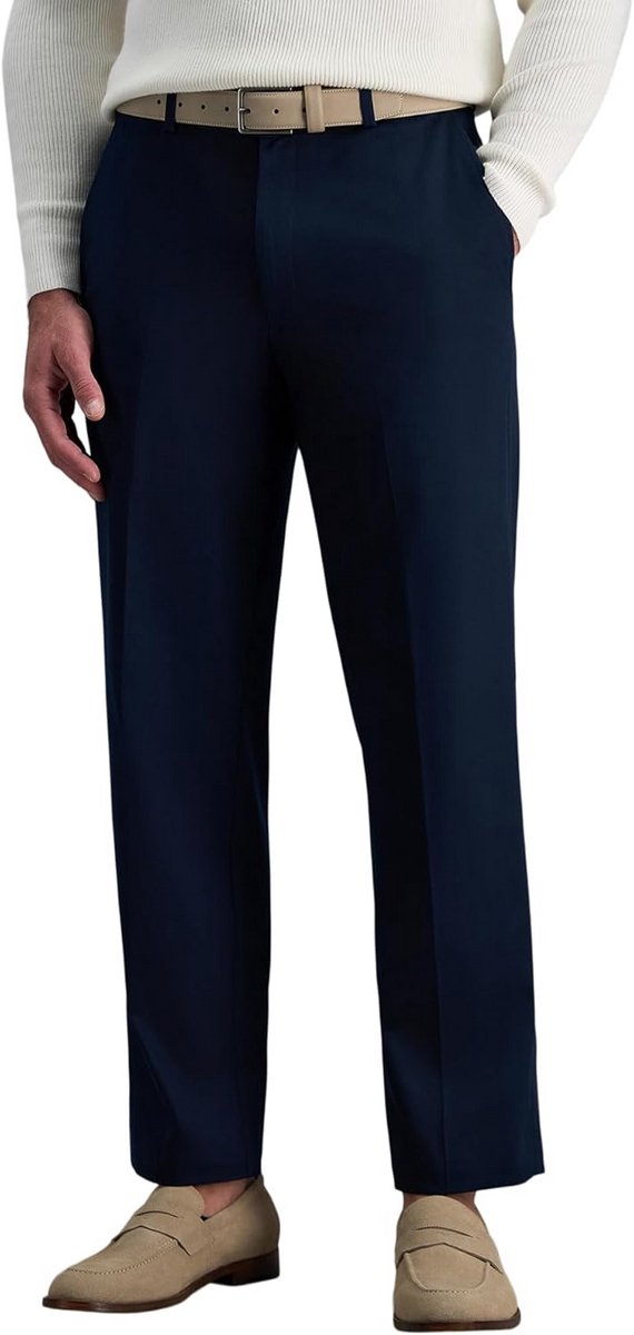 Klassieke Heren Pantalon Khaki met Rekbare Taille - Strijkvrij & Comfortabele Pasvorm