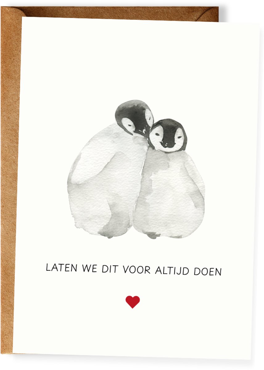 Liefdevolle wenskaart - Laten we dit voor altijd doen - Wenskaart met envelop