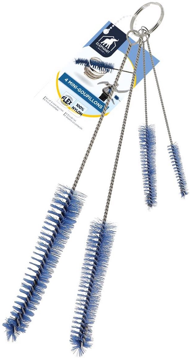 Mini Borstelset - Reinigingsborstels - Moeilijke plekken - Compact formaat - 20.5 cm