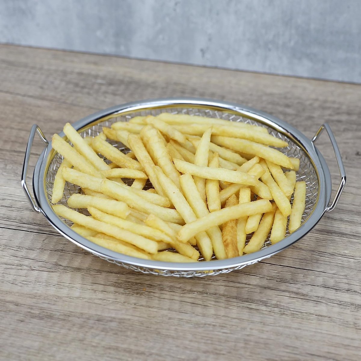 2 Stuks Airfryer Rooster RVS Mand - Rond 20 cm - Voor Bakken, Stomen en Koelen