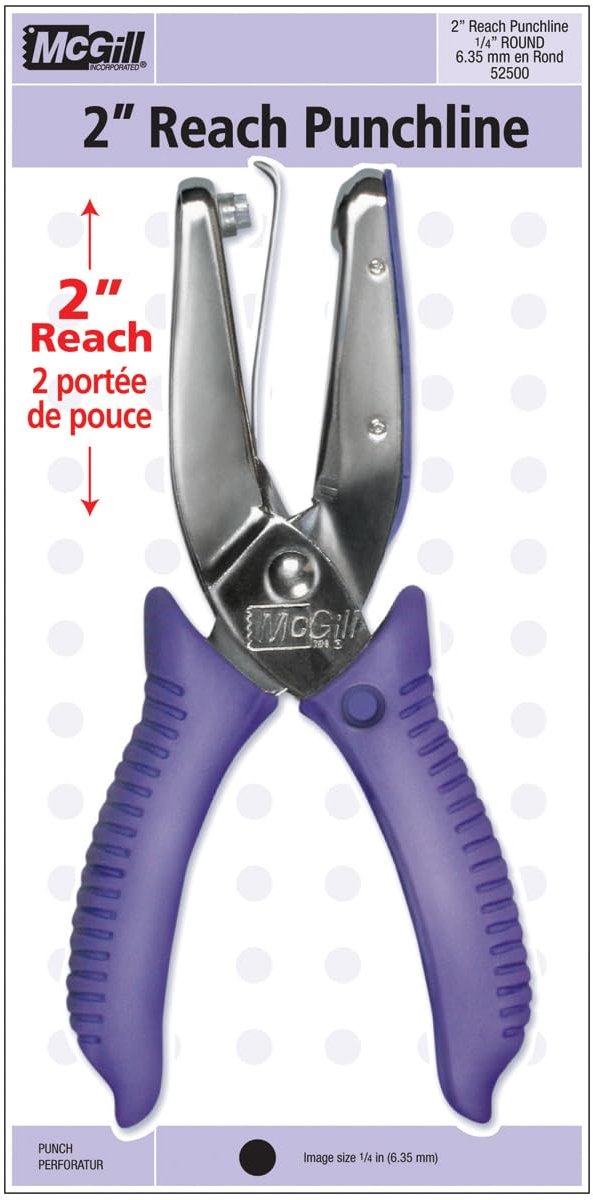 Handpons 2-in-1 Metaal voor Papier en Kaart - Rond Juni