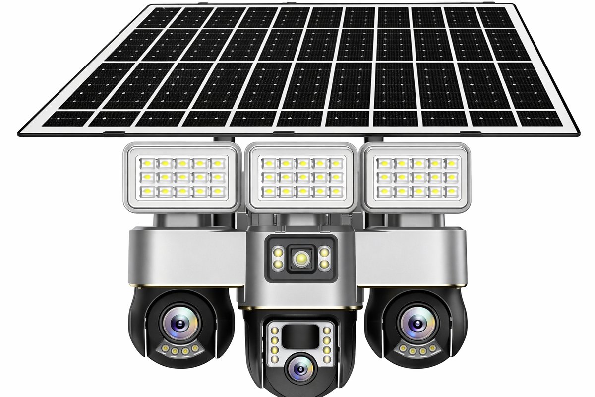 V380 Solar Beveiligingscamera Buiten – 6MP – 2K Resolutie – Nachtzicht – Bewegingsdetectie – IP66