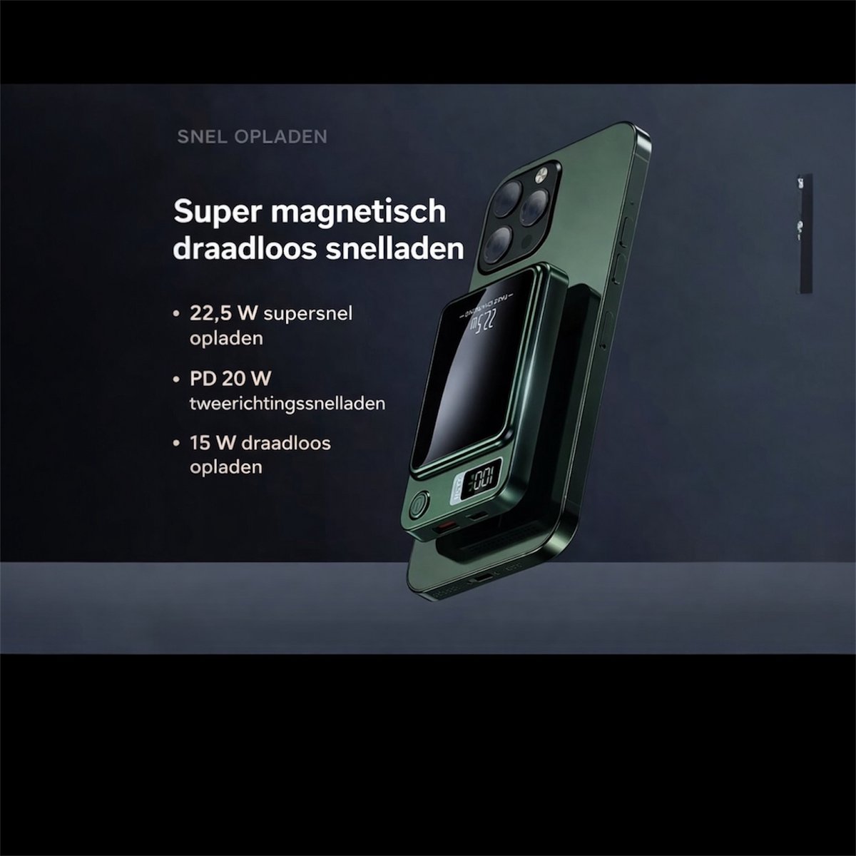 XL E-Mobility Evy24 Powerbank 10000mAh Magnetisch Draadloos - afbeelding 2