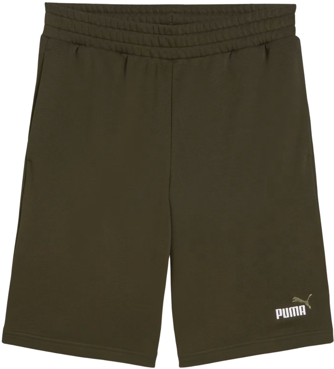 Puma Ess 2 Color No. 1 Logo Heren Short Kaki Creme
