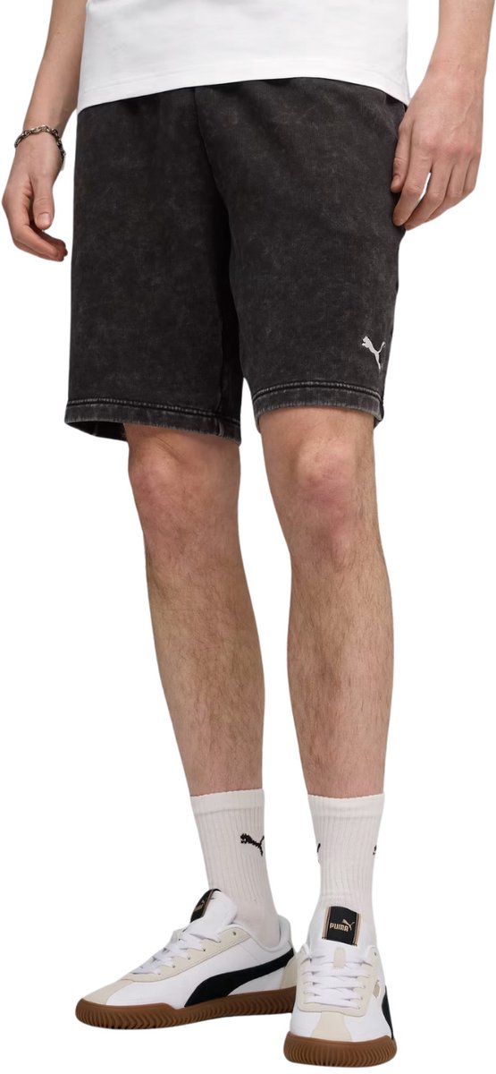 PUMA ESS ELEVATED RELAXED WASH SHORTS 68805201 r L Zwart