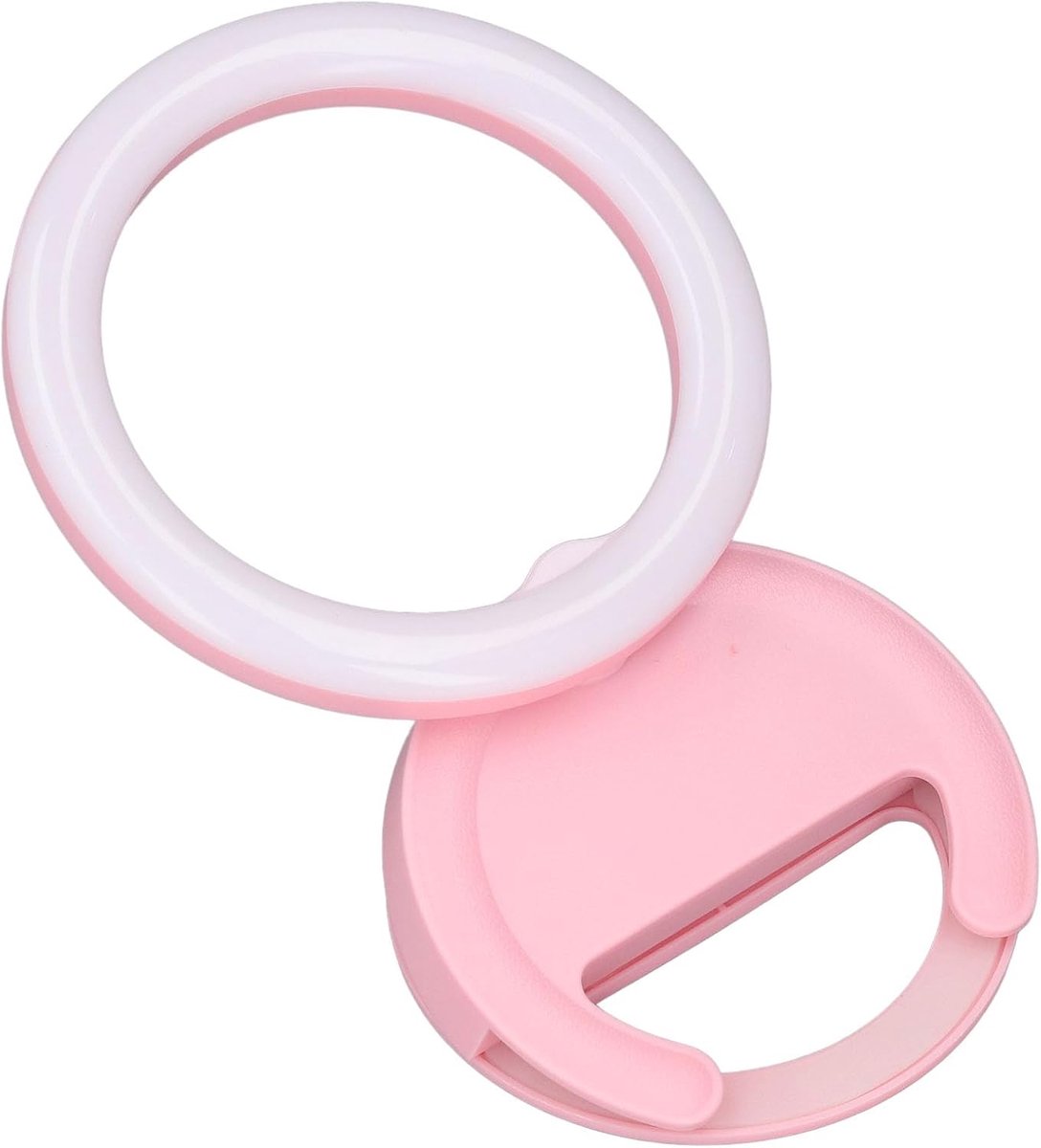 Clip-on Ringlicht voor Telefoon, Tablet & Laptop - 3 Kleuren & 5 Helderheidsniveaus