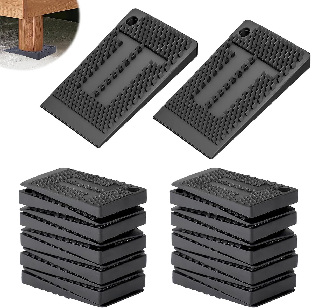 20 Stuks Antislip Kunststof Wiggen voor Meubels en Hoge Stabiliteit