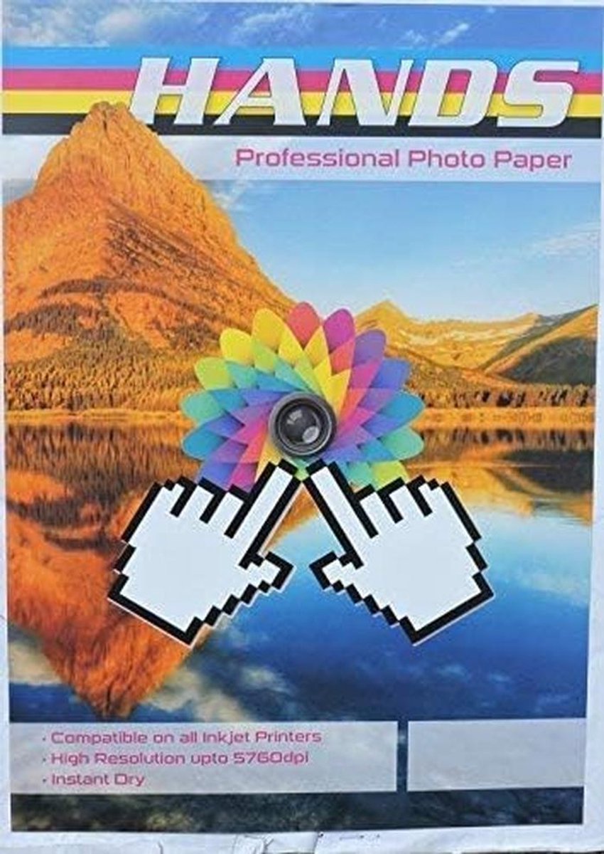 20 Vel A4 Dubbelzijdig Glanzend Fotopapier 160 gsm voor Laserprinter
