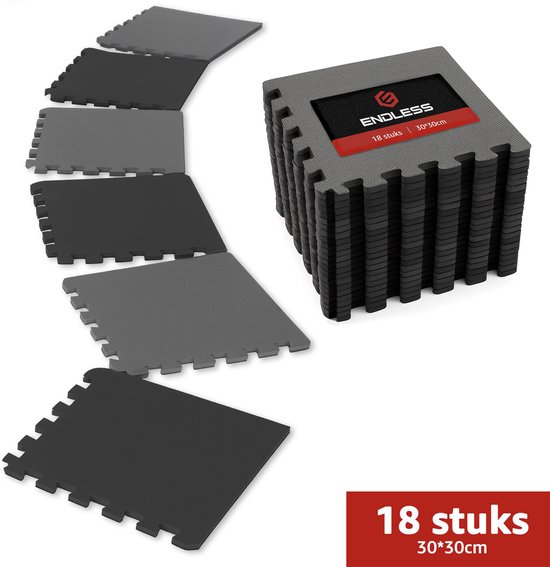 Tapis De Sol Puzzle En Mousse EVA - Sivan Health And Fitness - Dalles Grises Imbriquées